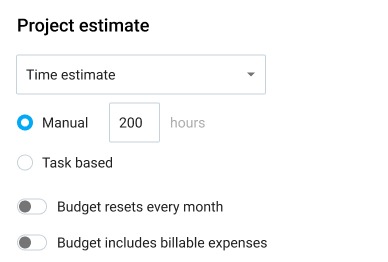 Time estimate