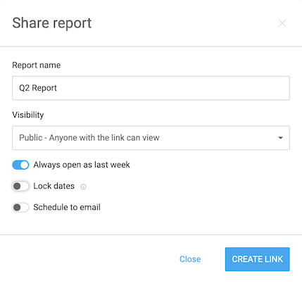 Sharing reports