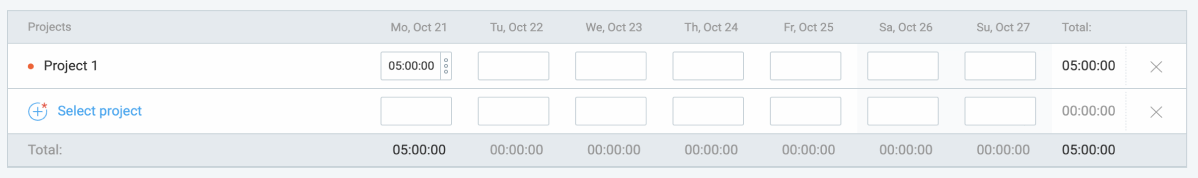 Clockify timesheets