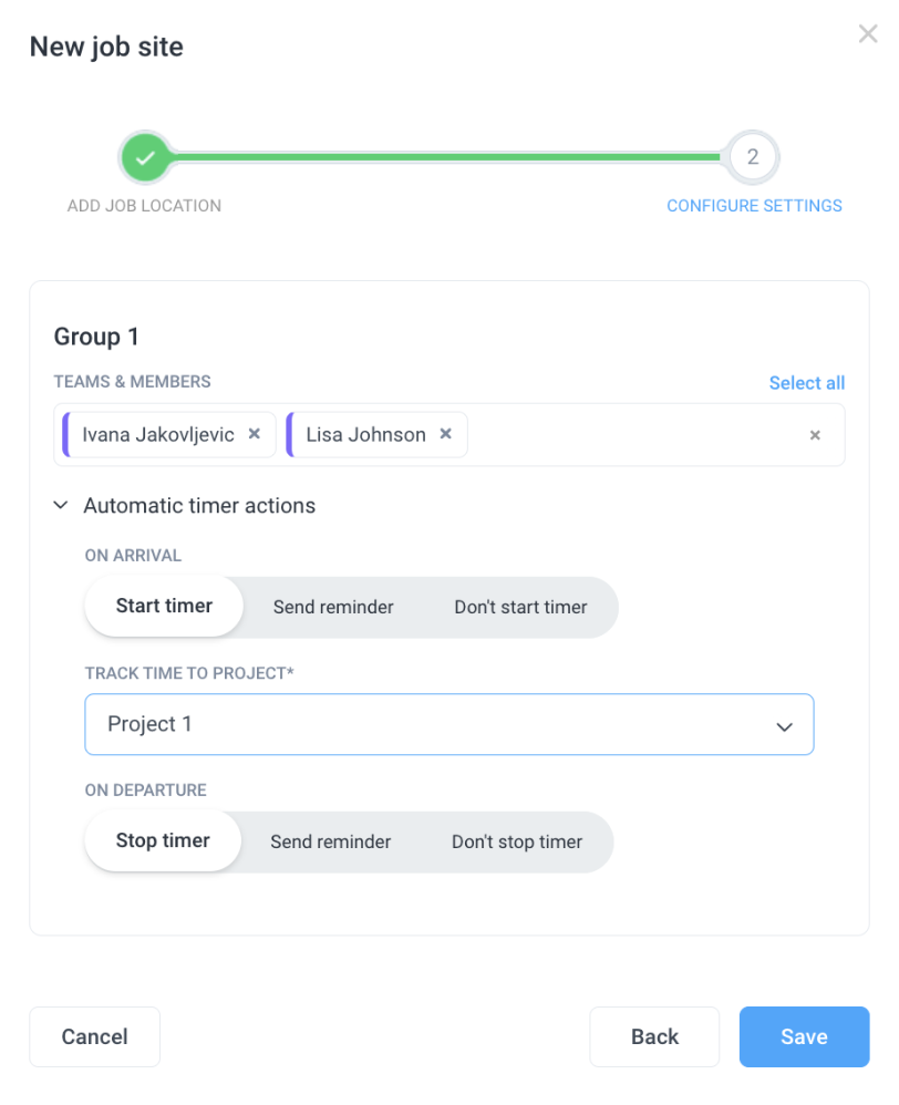 Configuring settings in Hubstaff