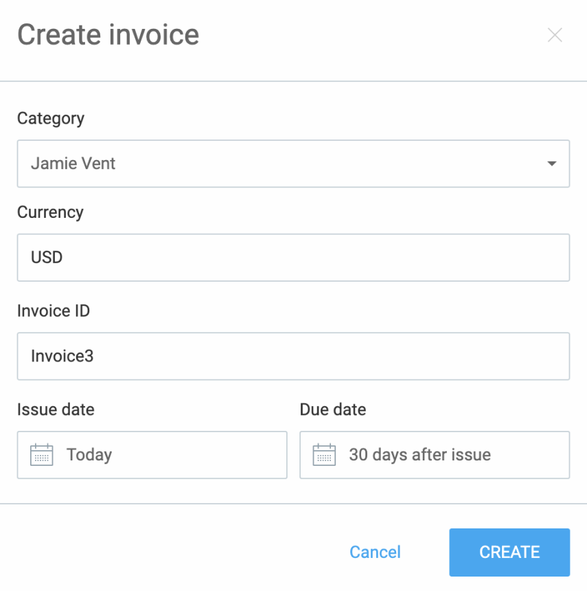 Creating invoices in Clockify