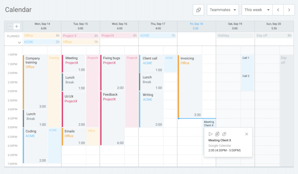 Google calendar integration