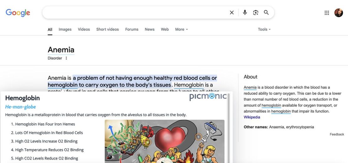 Med Study Pop-up extension