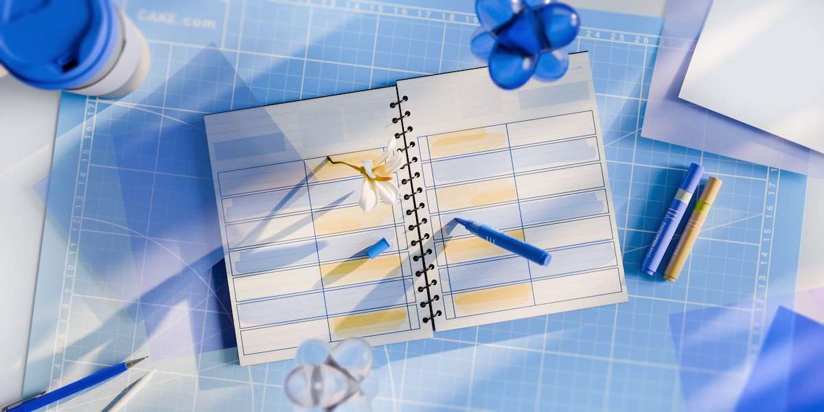 Paper time blocking visual