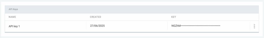API keys in Clockify