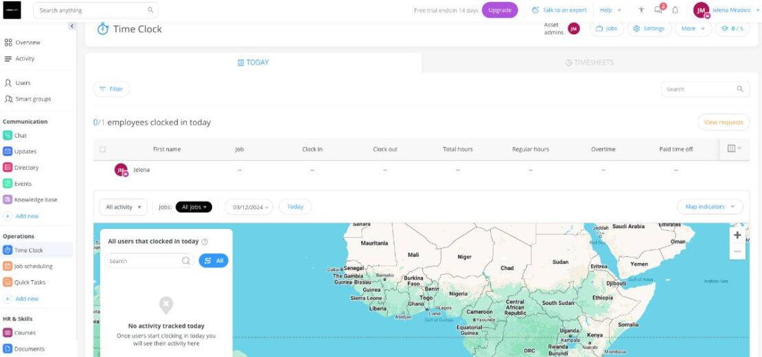 Connect team dashboard