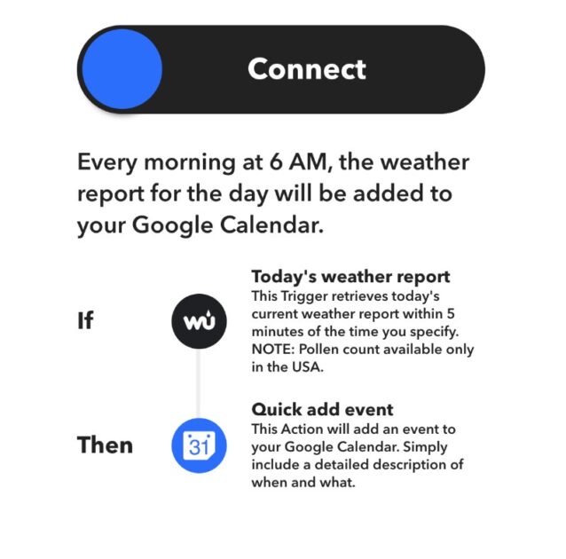 Creating a weather event in your Google Calendar
