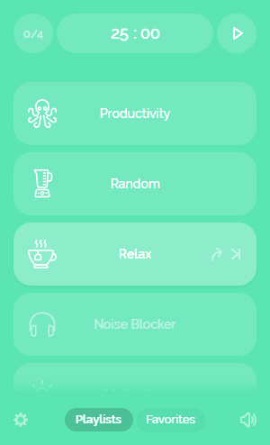 Creating sound playlists in Noisli
