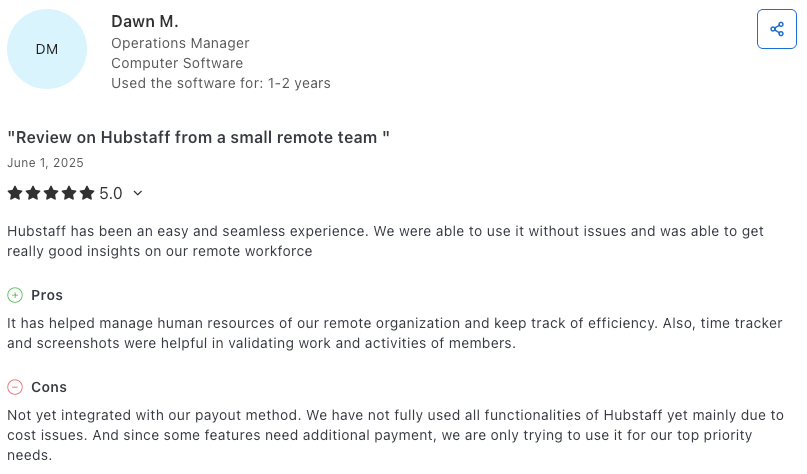 Hubstaff review