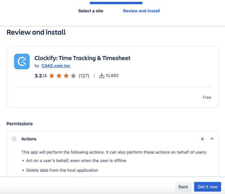 Review and install Clockify app