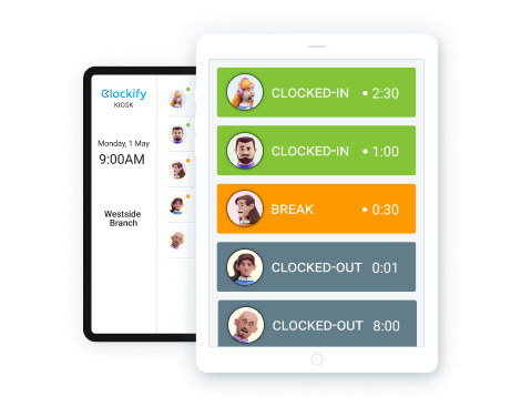 See which employees have clocked in/out in Clockify