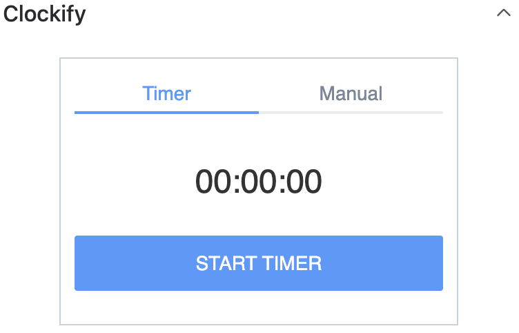 Tracking time via Clockify timer in Jira