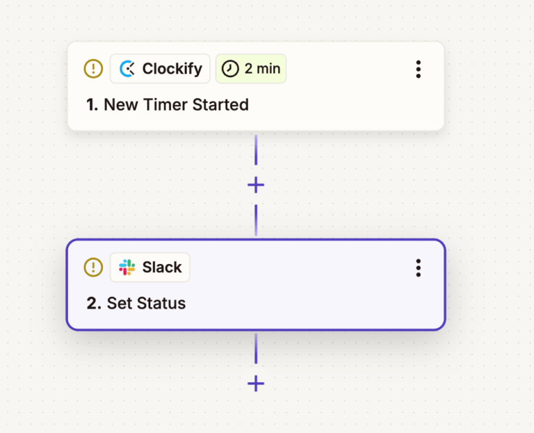 Automatically setting Slack status via Zapier