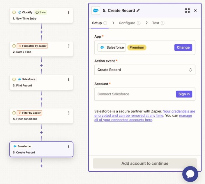 Syncing time records between Salesforce and Clockify