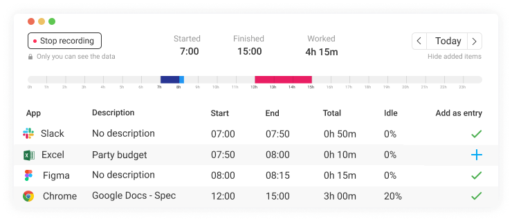 Tracking your computer activity in Clockify