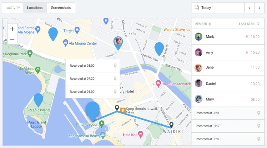 Clockify locations feature