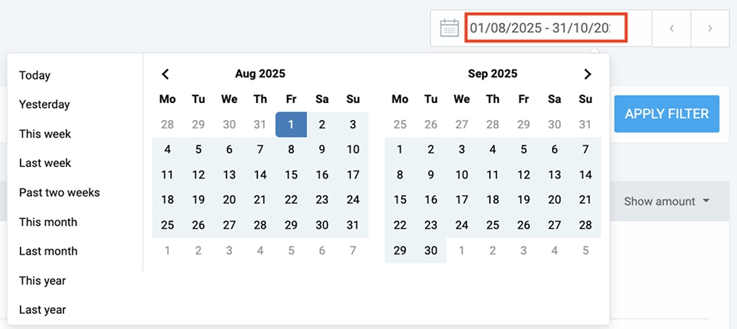 Generating a Clockify report for a quarter of the year
