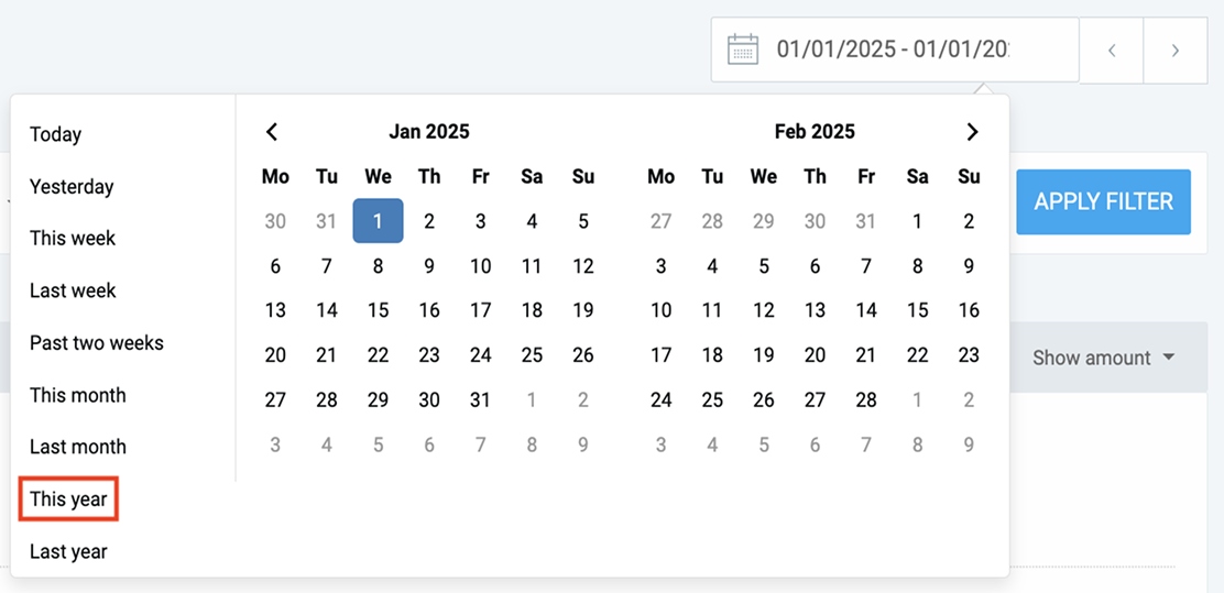 Generating a Clockify report for this year