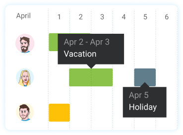 With a vacation tracker, you can see an overview of vacation requests