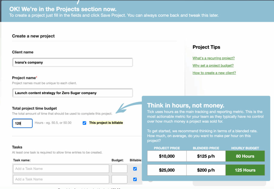 Adding a time budget in Tick