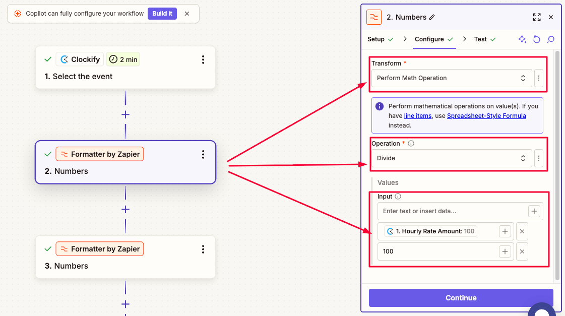 Perform Math Operation via Formatter in Zapier