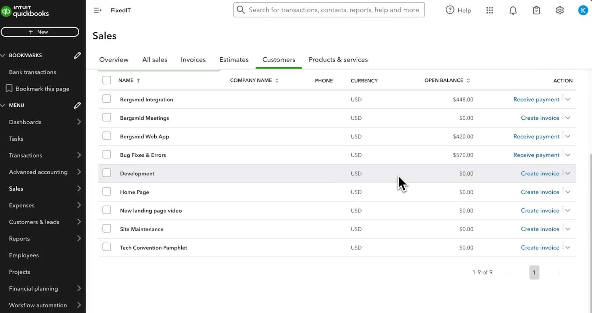 Sent time data from Clockify in QuickBooks