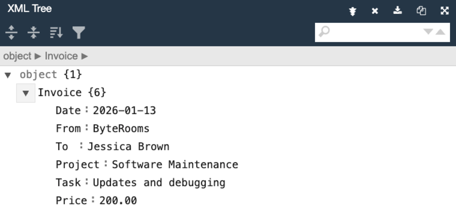How processed XML files look