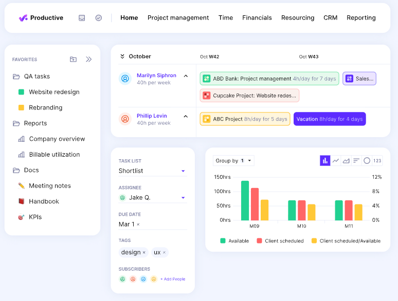 Productive.io homepage