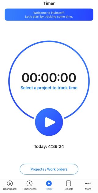 Hubstaff clocking in