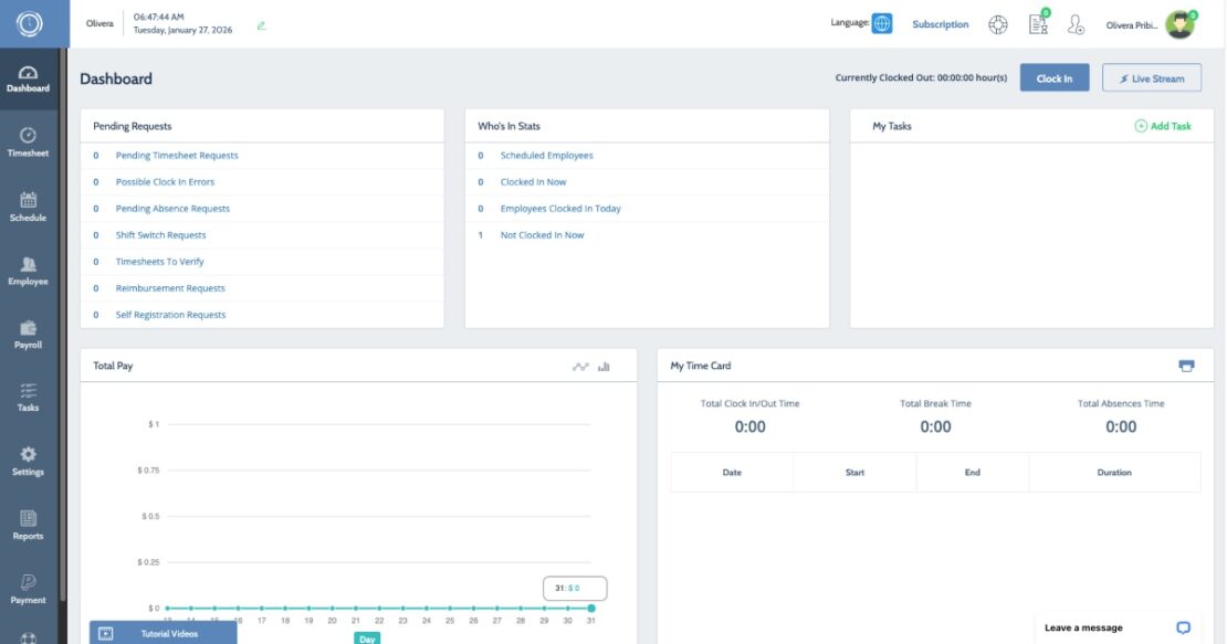 Time Clock Wizard homepage