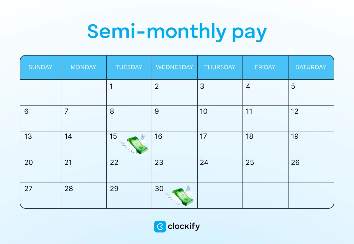 Semi-monthly pay