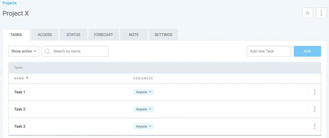Create project-related tasks