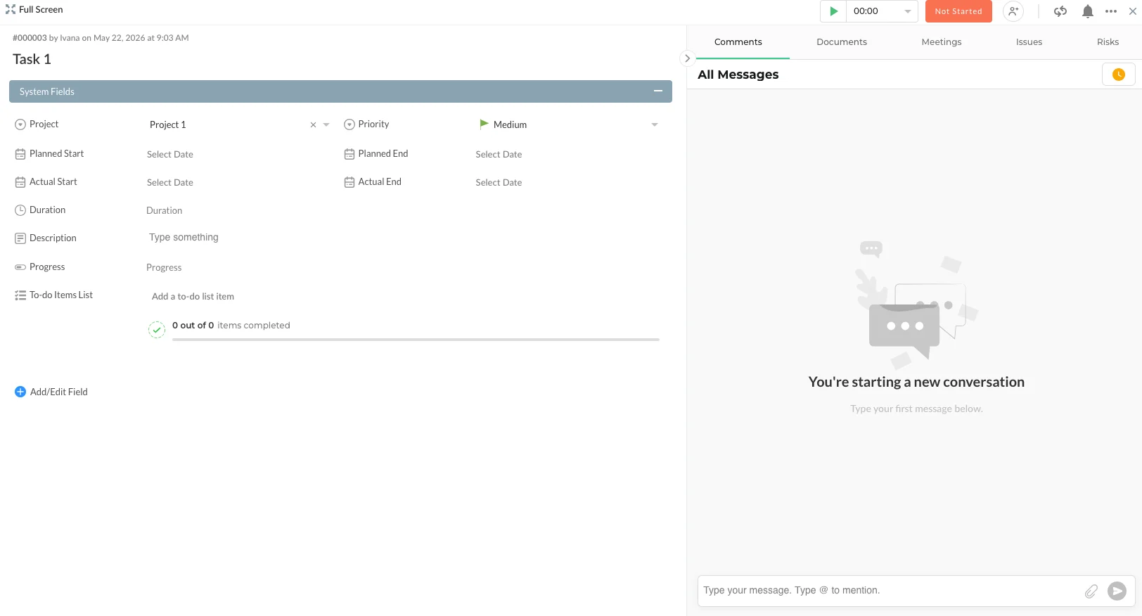 In nTask, you can set priority for each task, add description, and monitor progress