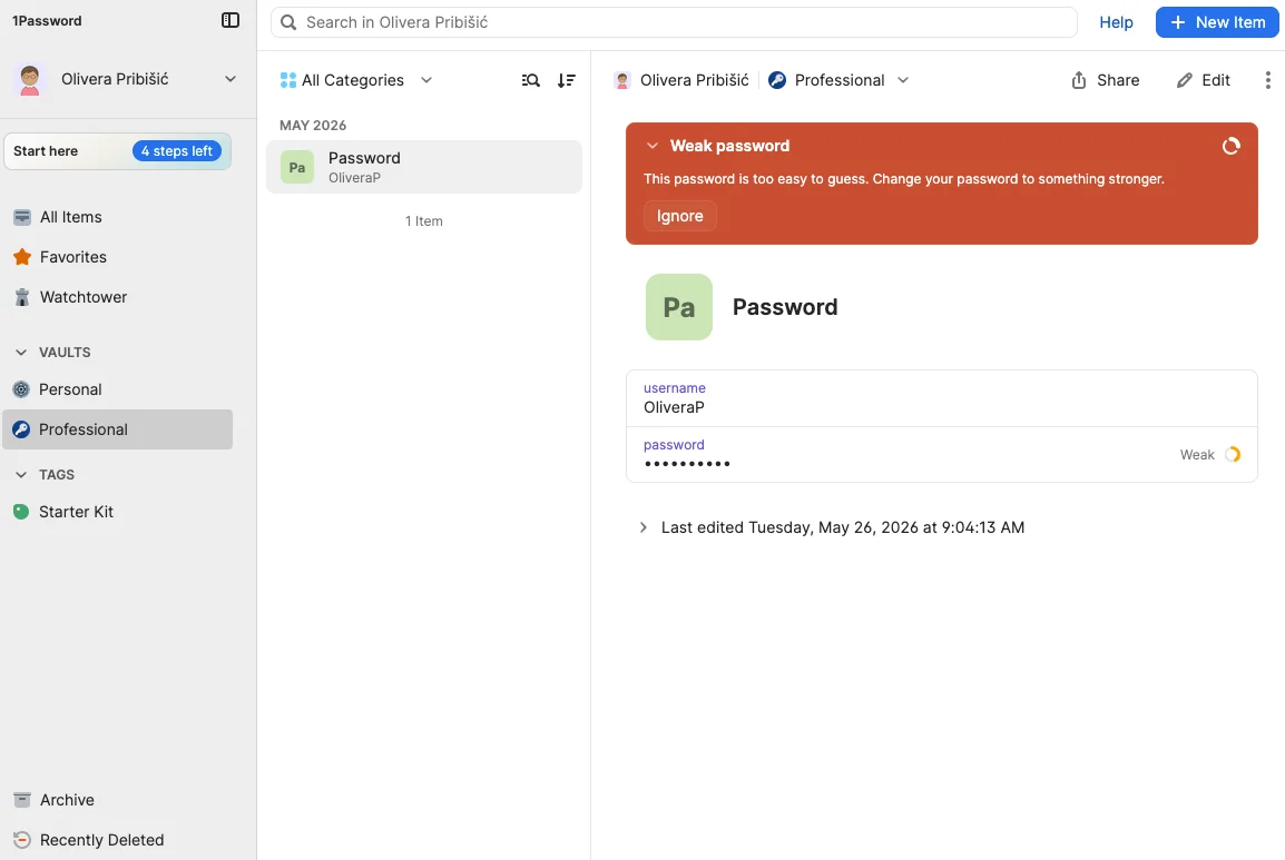Vaults in 1Password