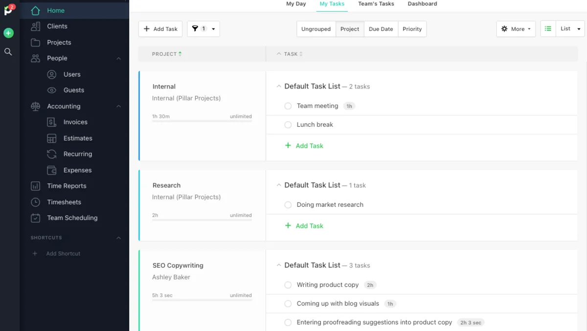 Paymo homepage