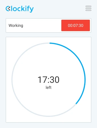 Focus mode in Pomodoro