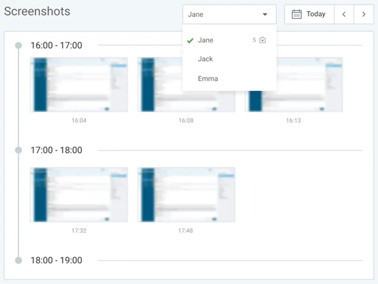 Screenshots in Clockify are blurred by default for privacy