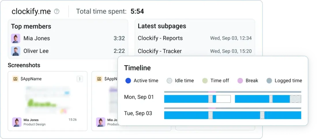 Track apps and websites with Clockify’s Activity monitoring
