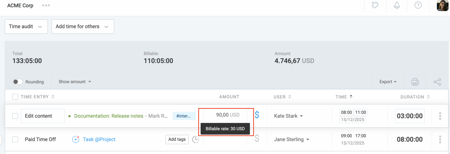 Billing tracked time - Clockify Help