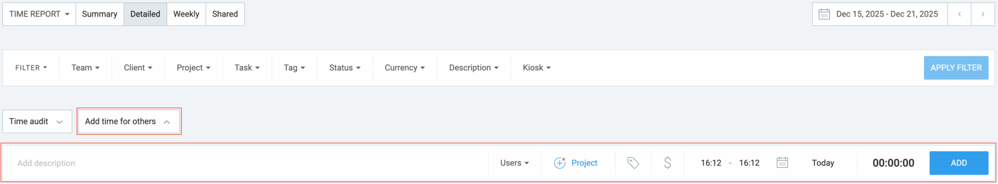 Detailed report - Clockify Help