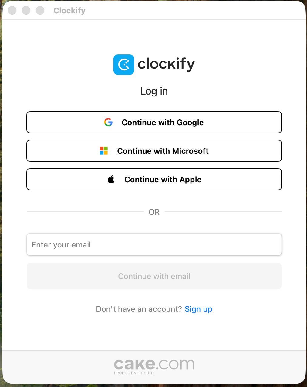 Clockify Log In Mac app - Clockify Help