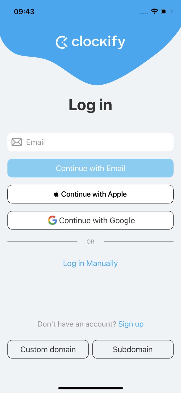 Clockify Log In iOS app - Clockify Help