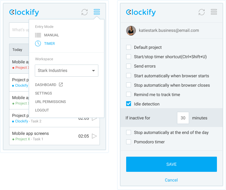 Can Clockify detect idle time • Clockk