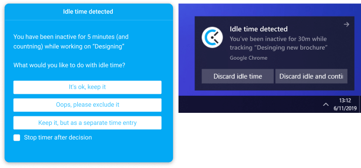 Can Clockify detect idle time • Clockk