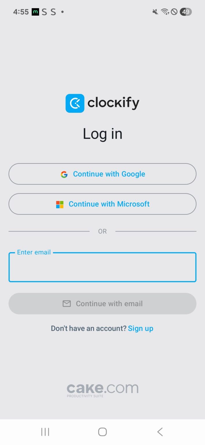 Android app - Clockify Help