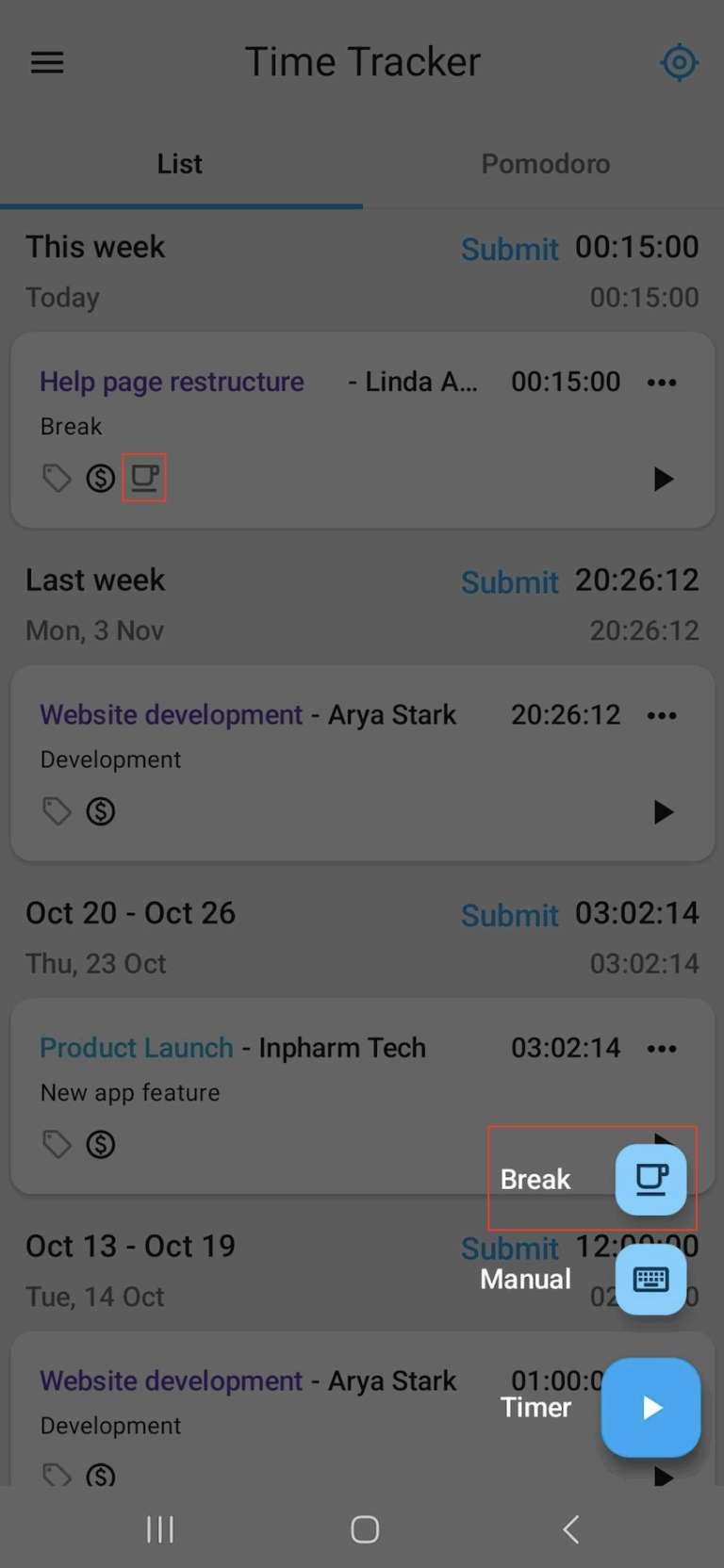 Android app - Clockify Help