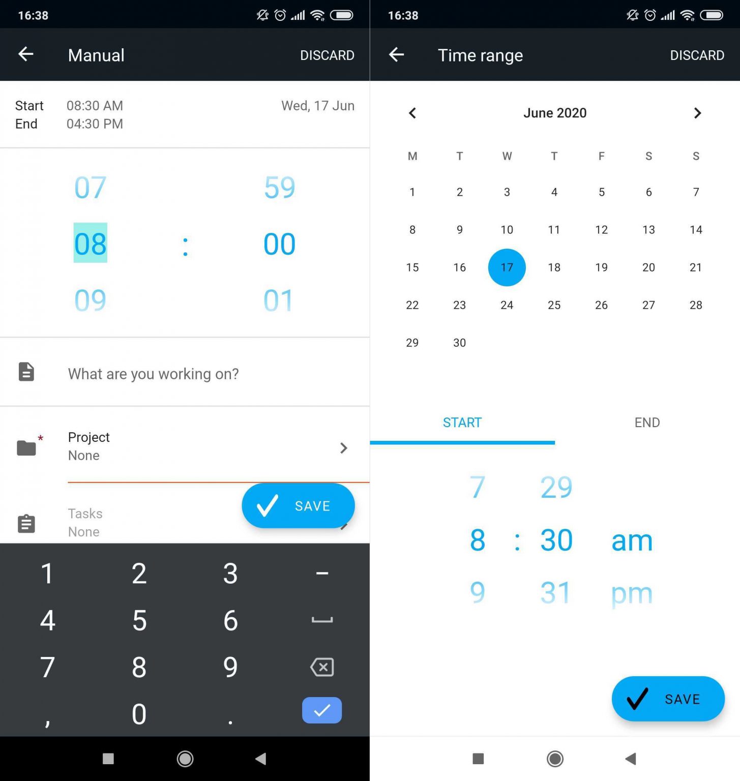 Android app Clockify Help