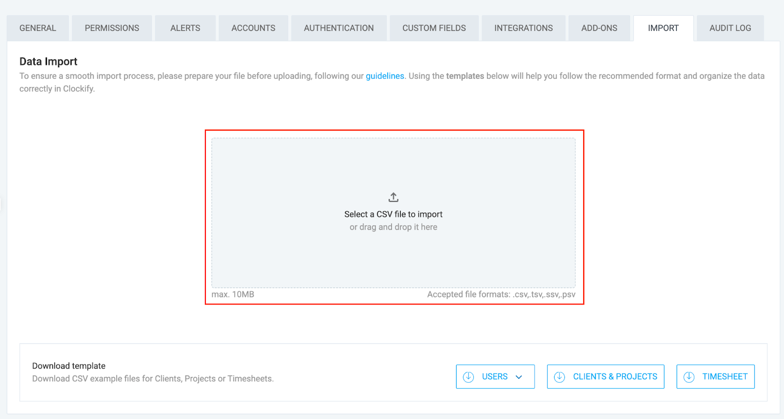 Import data into Clockify - Clockify Help