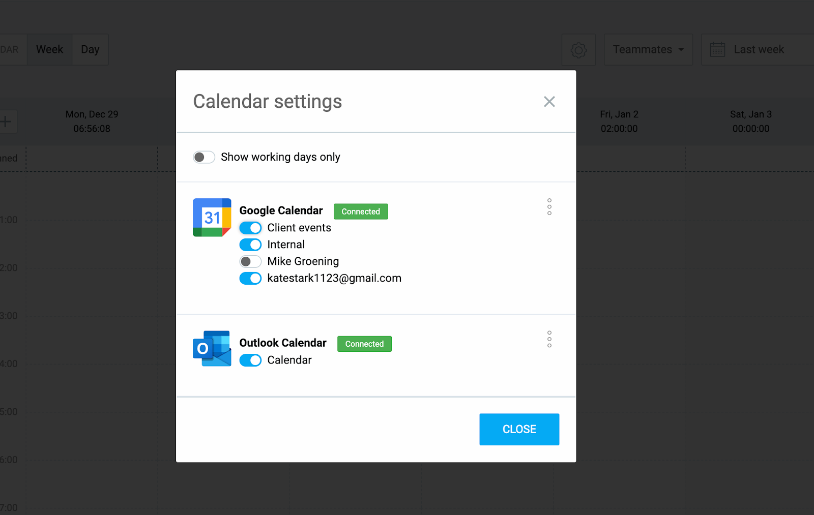 Calendar - Clockify Help