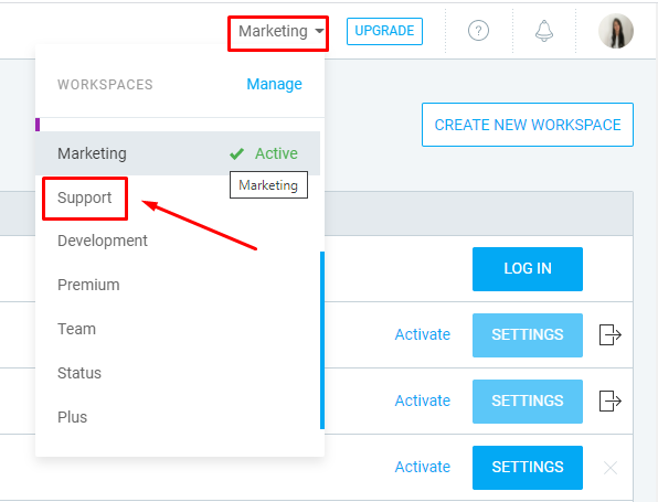 mac workspaces switching